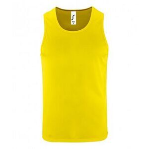 SOLS Mens Performance Tank Top / Neon Yellow